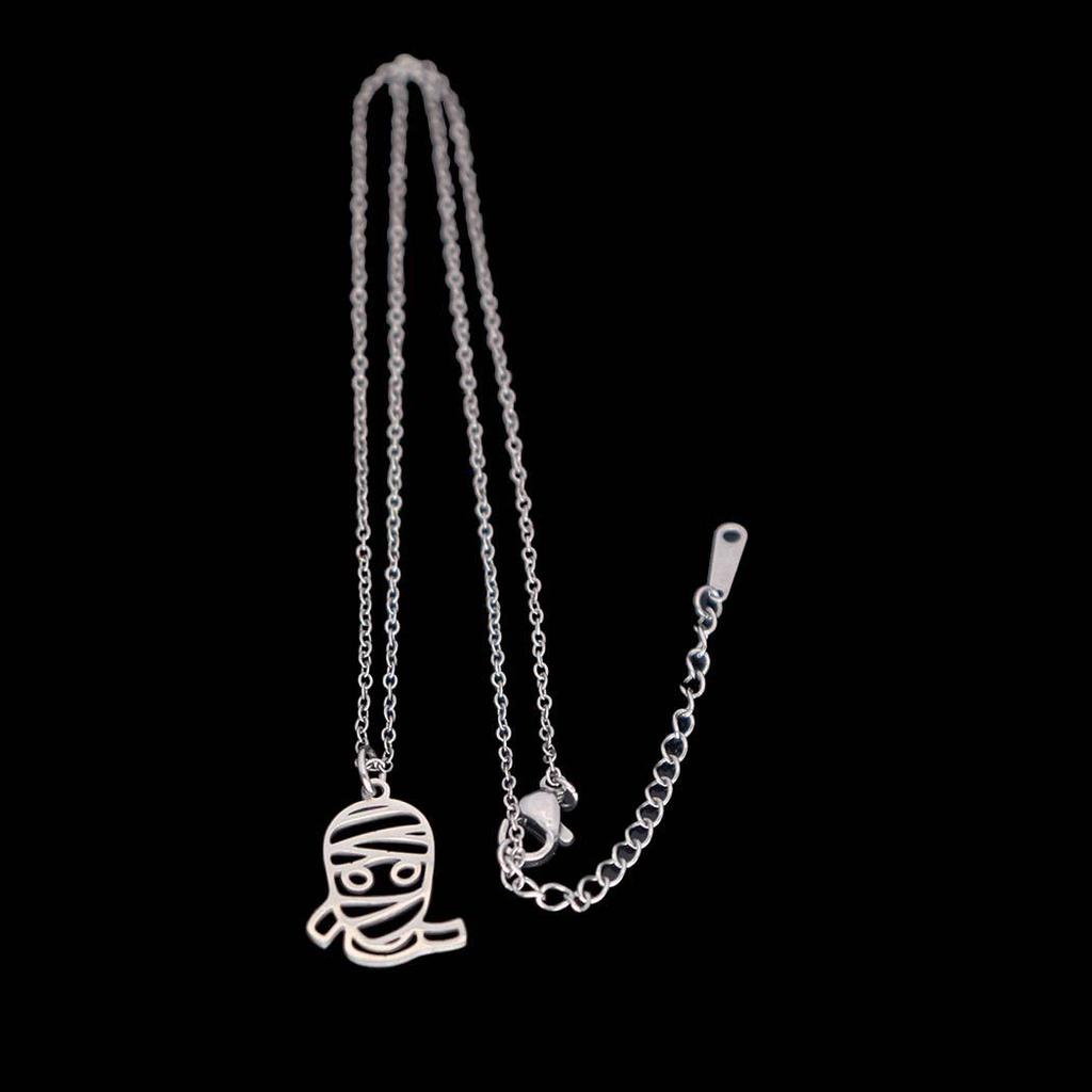 Trendy Stainless Steel Cutout Pendant Necklace for Women – Versatile Personality Clavicle Chain