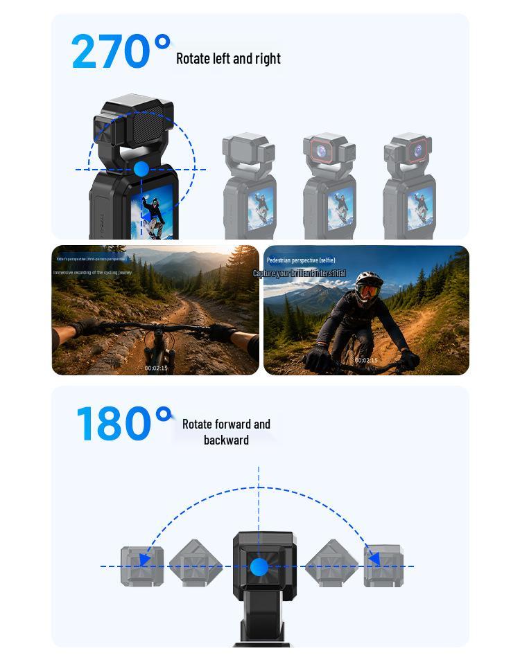 HD Handheld Sports Camera with Anti-shake & WiFi