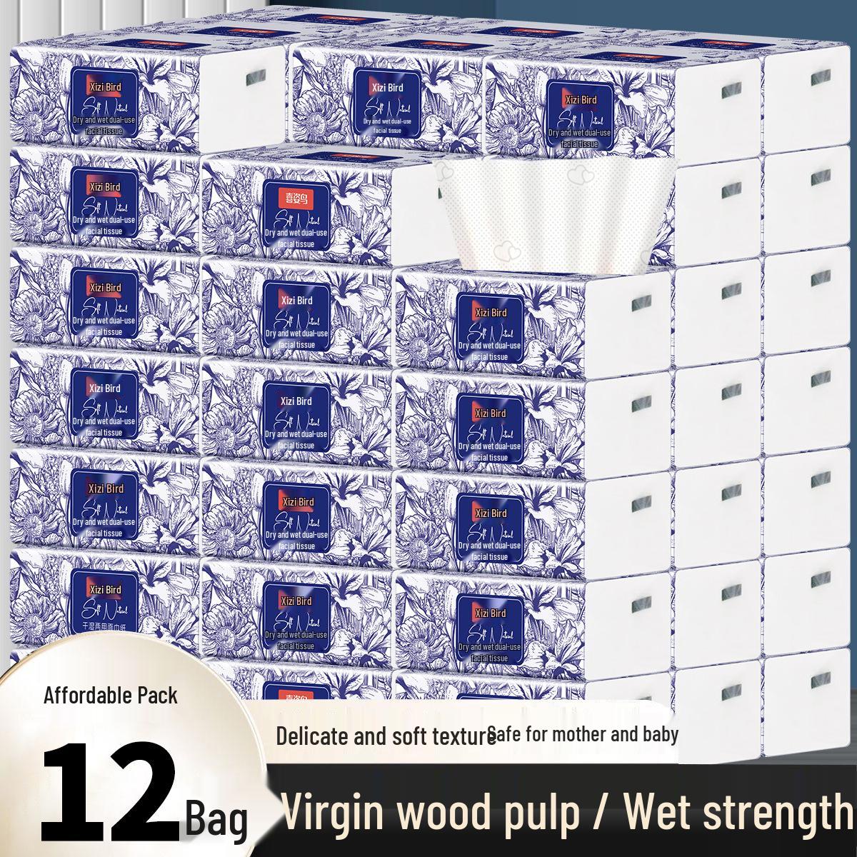 

New User Exclusive: 12-Pack Unscented Thick Facial Tissues - Portable Pull-Type Napkins