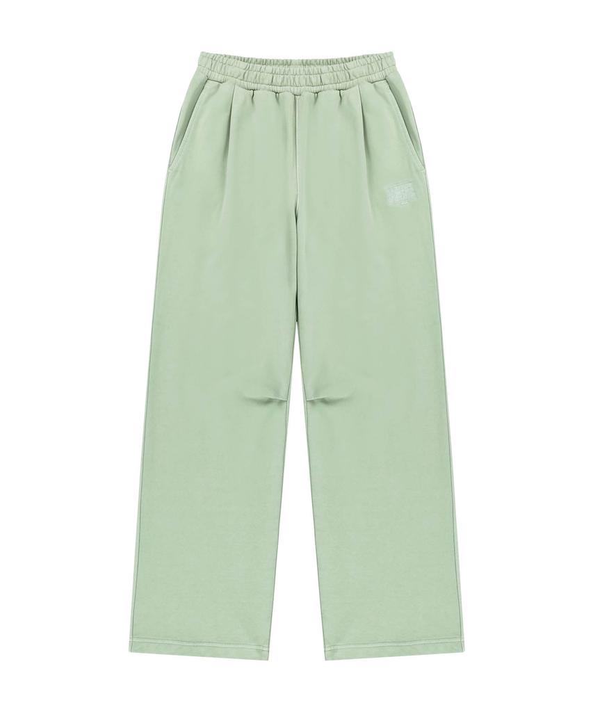 Malittepeulangsowajeobeo Outline Classic Logo Dyeing Tuck Wide Sweat Pants Mint