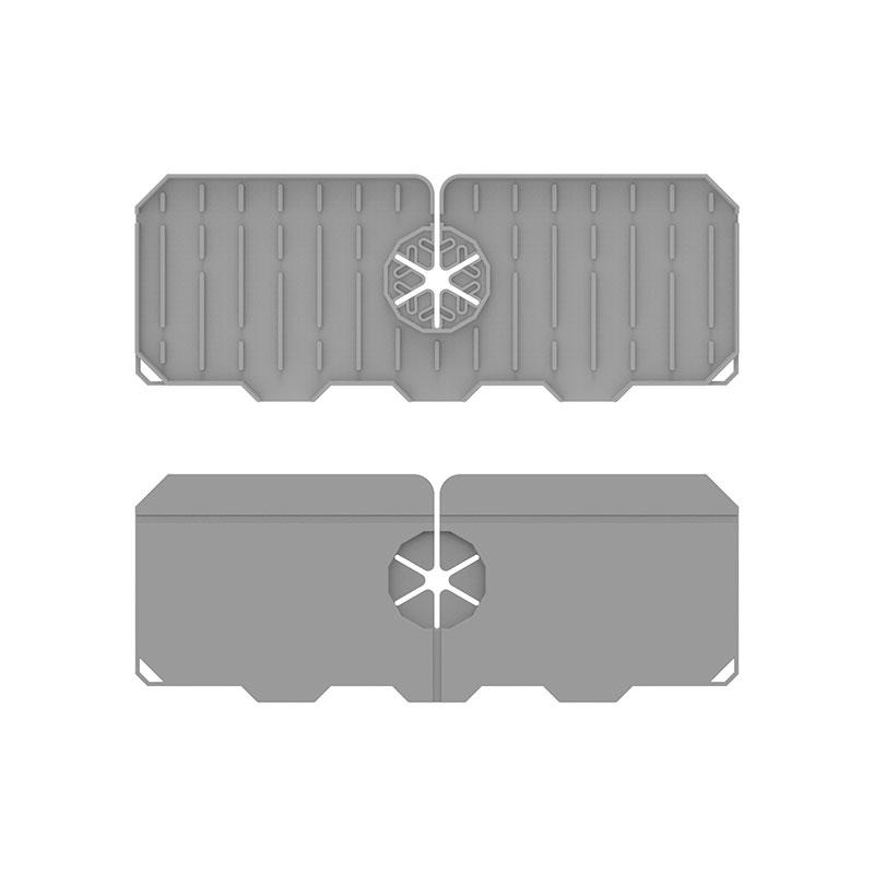 Faucet Sink Splash Catcher Washable Silicone Backsplash Guard Drying Mat Faucet Drip Kitchen Bathroom Counter Sink Splash Guard