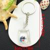 Resin Ocean Blue Yellow Black Small Fish Keychain – Creative Backpack and Car Key Ornament