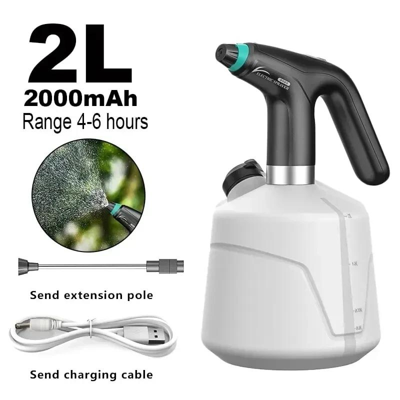 2L Agricultural Electric Spray Household Automatic Water Spray Disinfection Spray Garden Irrigation Tools Electric Watering Can