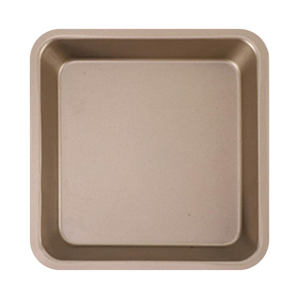 7/8 Zoll Quadratisches Antihaft-Backblech-Set, Vintage Gold -Hitzebeständige Kuchenform für Lasagne & Brownies, Spülmaschinenfest