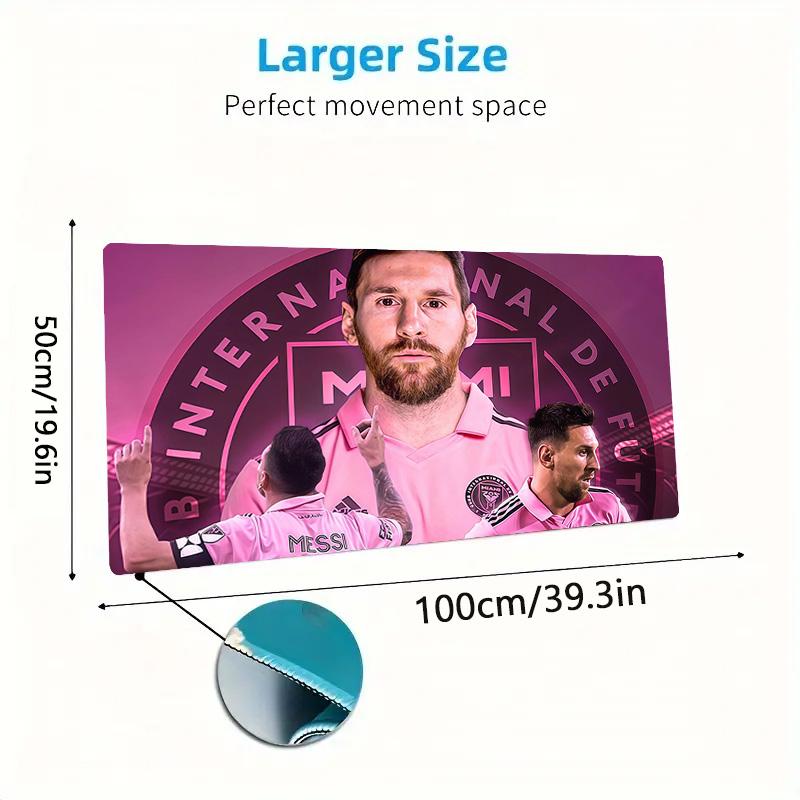 Lionel Messi Print Cushion Non-slip Laptop Tablet Big Mousepad XXL Mat Mini PC Playmat With Lock edge