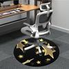 1pc Golden Stars Chair Carpet for Office, Non-slip, Soft and Durable Office Rug, Perfect for Office Yy260131077