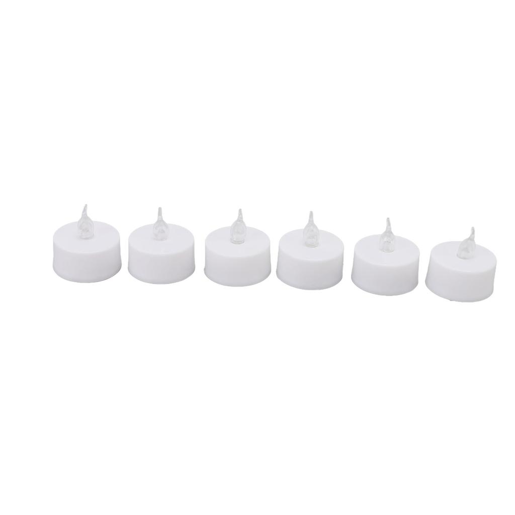 12Pcs Flameless LED Candle Light Tea Lights Candles with Color Transparent Wick Halloween Holiday