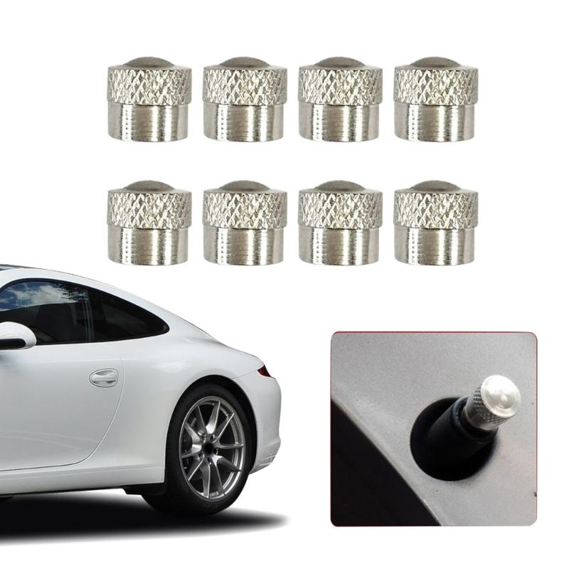 Universal Style Metal Car Anti-rust Motorbike Wheel Tire Valves Stem Cap Airtight Cover Dustproof with Rubber Seal Rings