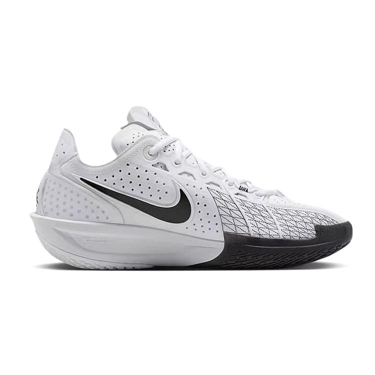 Nike Air Zoom G.T. Cut3 Cushioning Slip Resistant Low top Basketball Shoes Unisex Black White DV2918-102(Team181-)