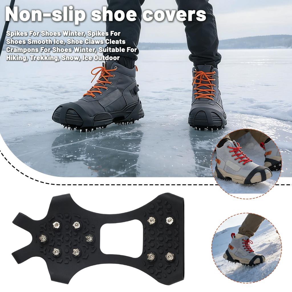 Spikes For Shoes Winter, Spikes For Shoes Smooth Ice, Shoe Claws Cleats Crampons For Shoes Winter, Suitable For Hiking, Trekking, Snow, Ice Outdoor
