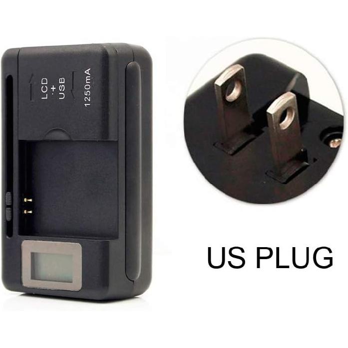 Universal LCD Battery Charger, Travel chargering for Samsung Galaxy S3 S4 S5 Note 2 3 4, Edge, Mega, LG, Huawei, HTC, ZTE, etc