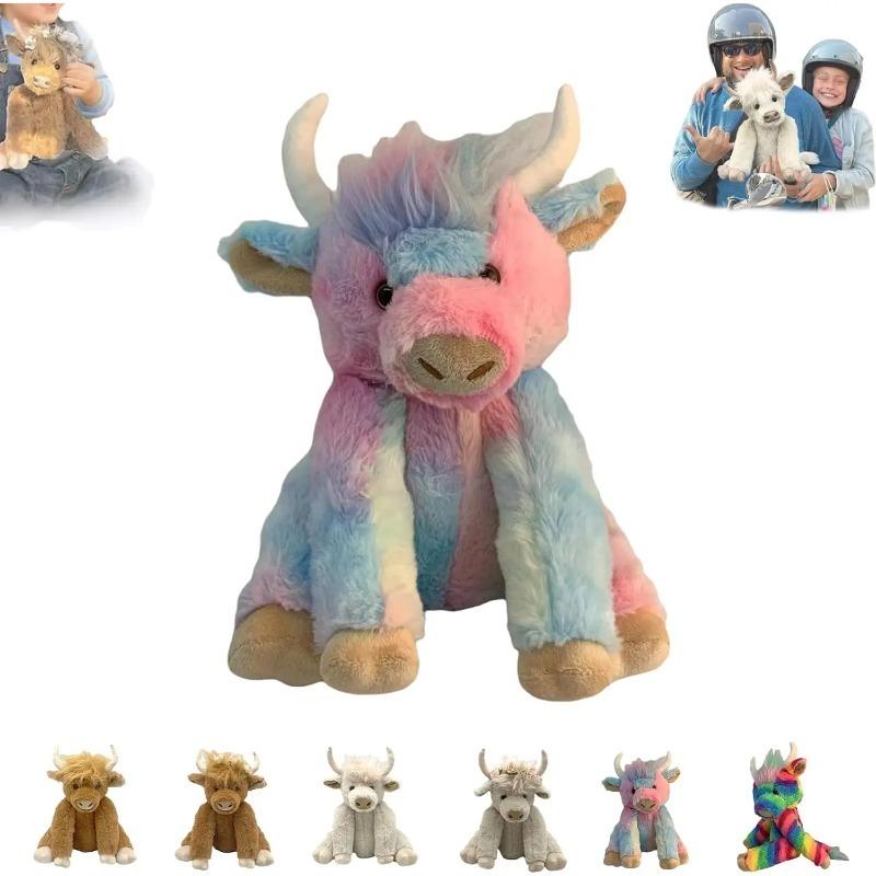 

Highland Cow Plush Toy, Vianys Scottish Highland Cow Plush Toy,Cow Stuffed Plush Toy Joints Can Move,Birthday Gifts 25cm рожевий