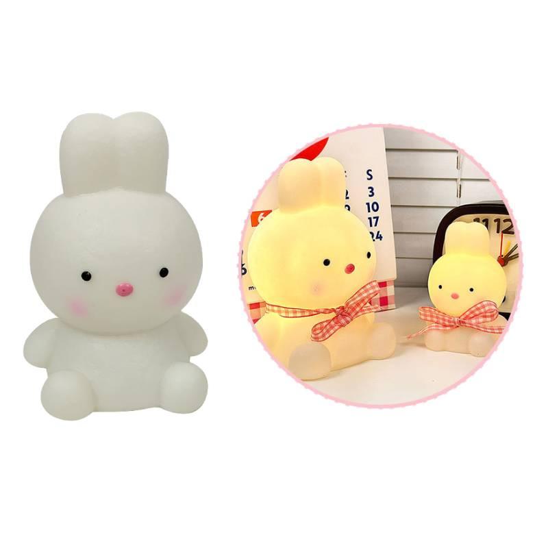 Wholesale Ins Style Rabbit Night Light Cartoon Cute Rubber Lamp For Sleep