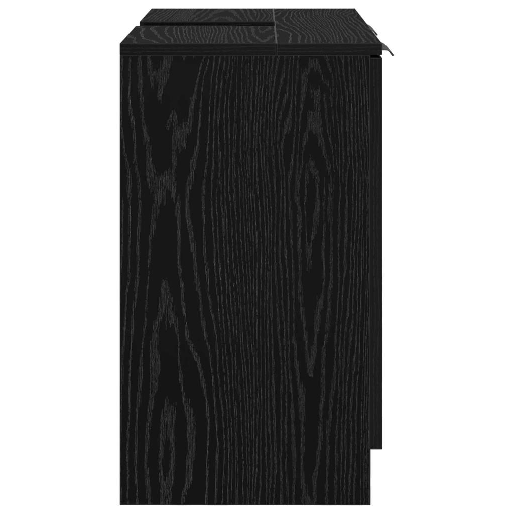 Bathroom Cabinet Black Oak Look 64.5 x 33.5 x 59 cm