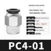 Pneumatic Copper Quick Connector PC8-02 Threaded Straight 16PC4-M5 Air Hose Adapter 6-01/10-03/12-04