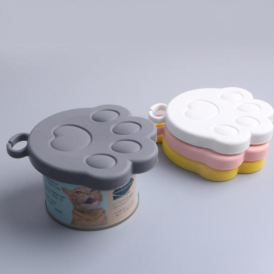 Silicone Can Sealing Lid Cat Paw Dogs Cats Canned Food Cover Replacement Universal Multi-functional Preservation Sealing Lid