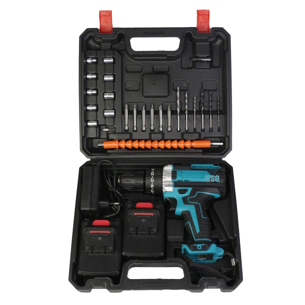 High-Power Cordless Lithium Drill & Multifunctional Electric Screwdriver Set