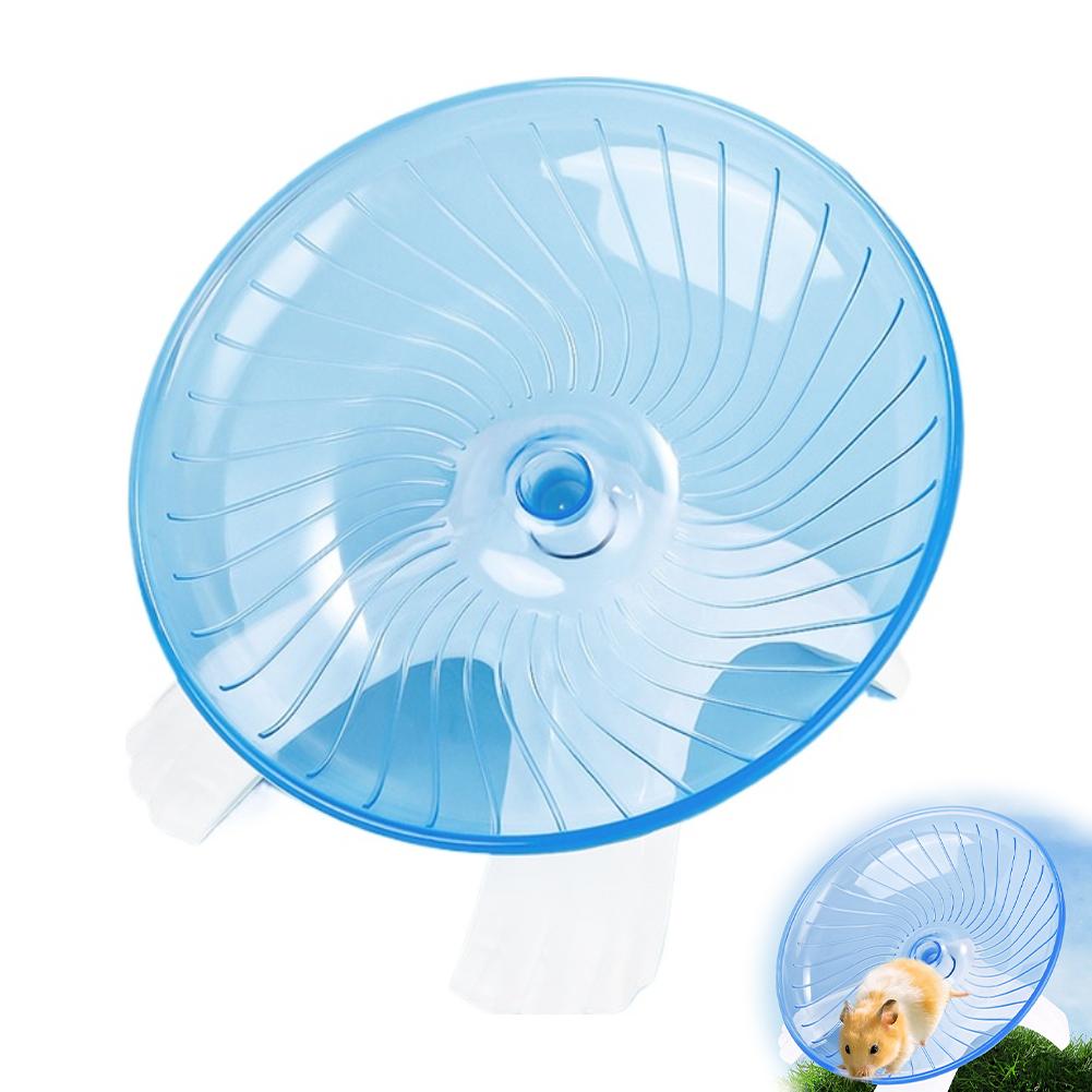 

High Quality Transparent Hamster Flying Saucer With Anti-slip Spiral Pattern Silent Exercise Wheel For Syrian Hamster Gerbil