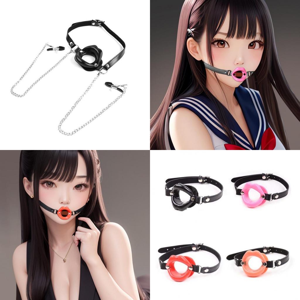Adult Silicone Mouth Ball With Leather Collar For Passionate Role Play And Fetish Use