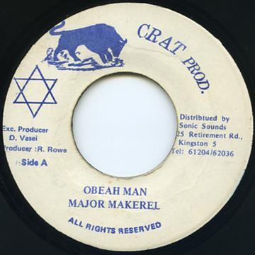 

7inch Record MAJOR MACKEREL - Obeah Man NONE CRAT Jamaica Reggae, Ska & Dub Used