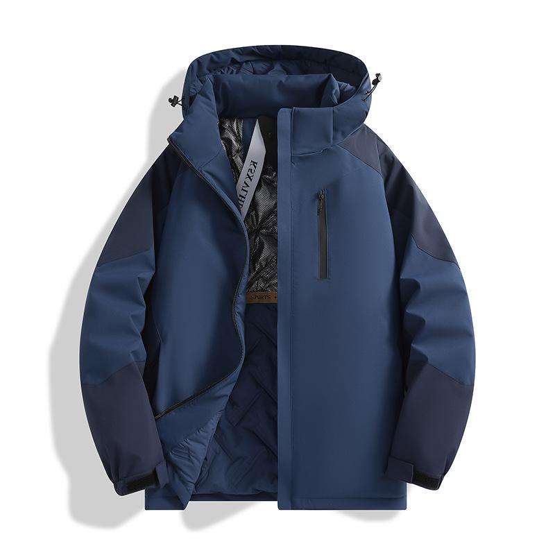 Men's Winter Warm Hooded Jackets Casual Windproof Coat Padded Thicken Parka Jacket for Men Waterproof Quilted Windbreaker Insulated Jackets with Hood