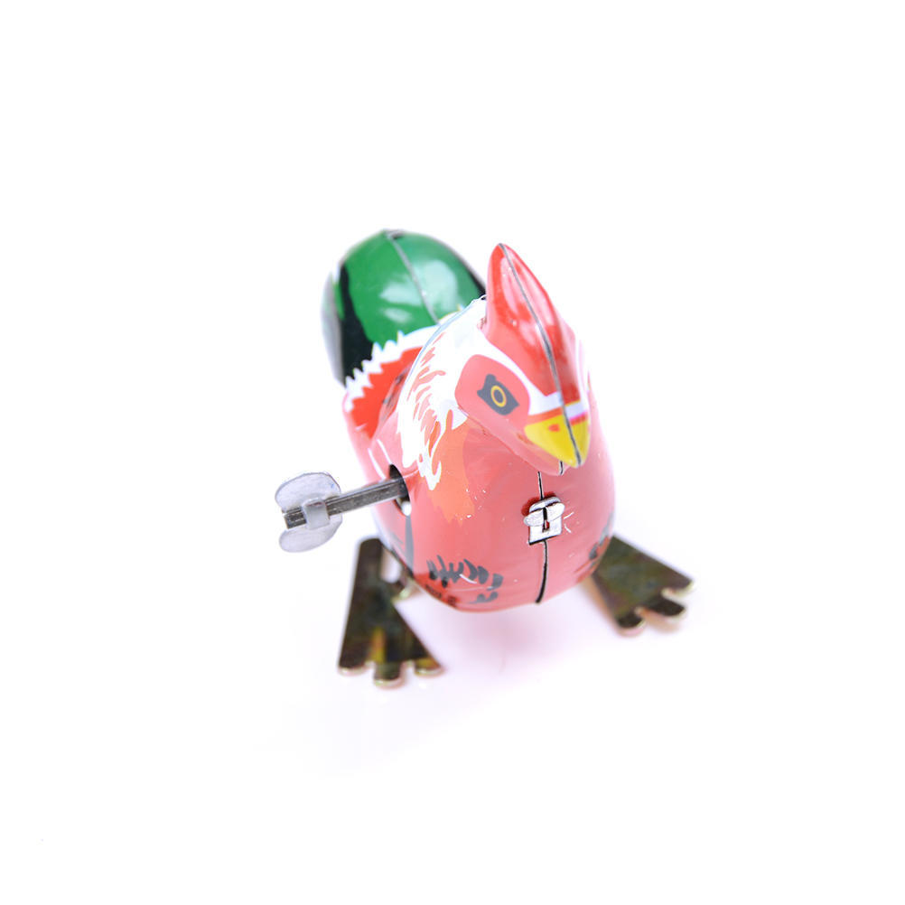Vintage Wind Up Metal Cock Rooster Animal Clockwork Tin Toy Collectible Gift