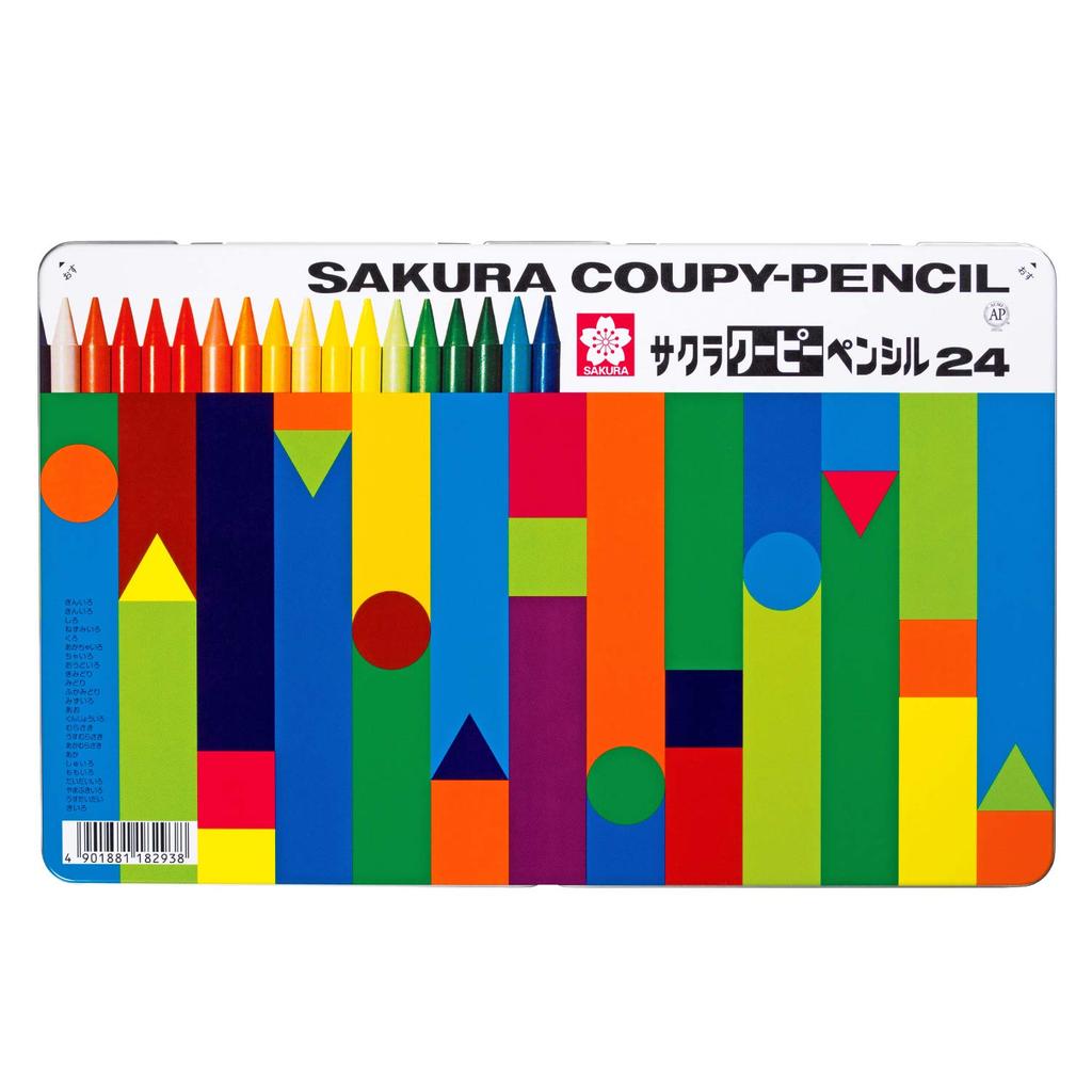 Sakura Craypas Coupy Colored 24 Pencils, Colors, 5-Pack (Tin Case) FY24(5)