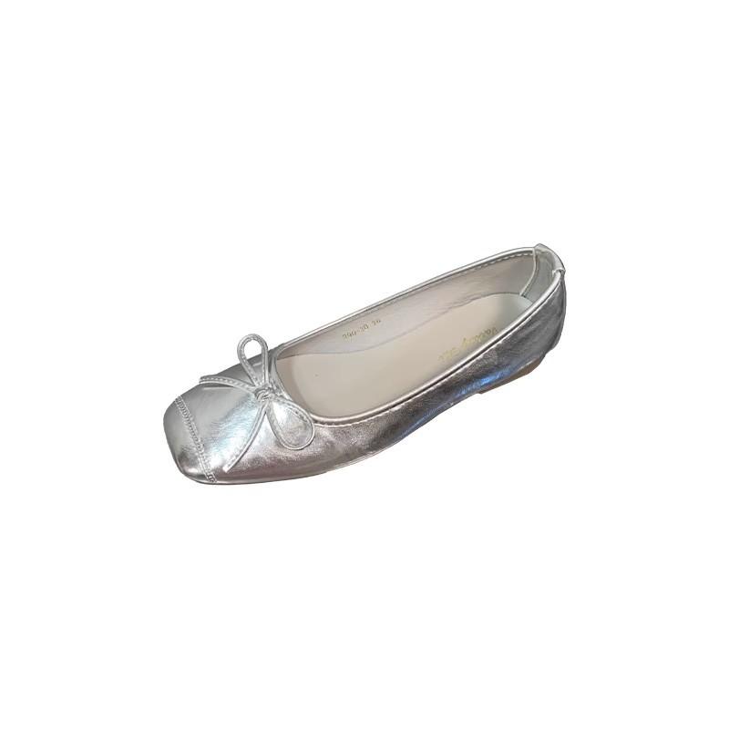 French bow flat women's shoes single shoes 2025 summer new shallow mouth ballet grandma shoes gentle beanie shoes