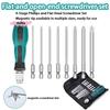 S-1/9Pcs Slotted Screwdriver Set With Magnetic Tip Screwdrivers Tool Set For Maintenance And Disassembly Ready To Use