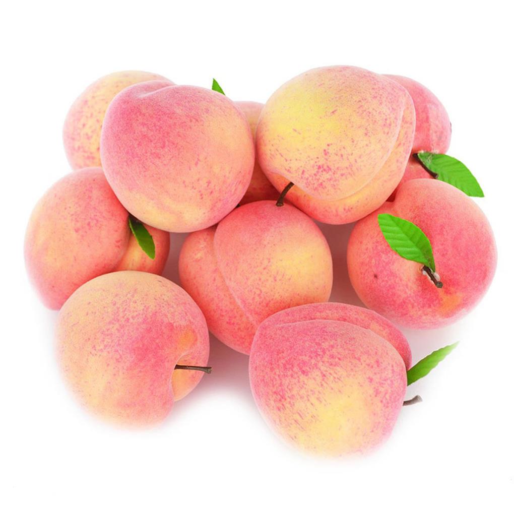 4 Pieces Foam Simulation Peach Portable Decorative Pointed 1:1 Display Household Artificial Vivid Peaches Model Decor
