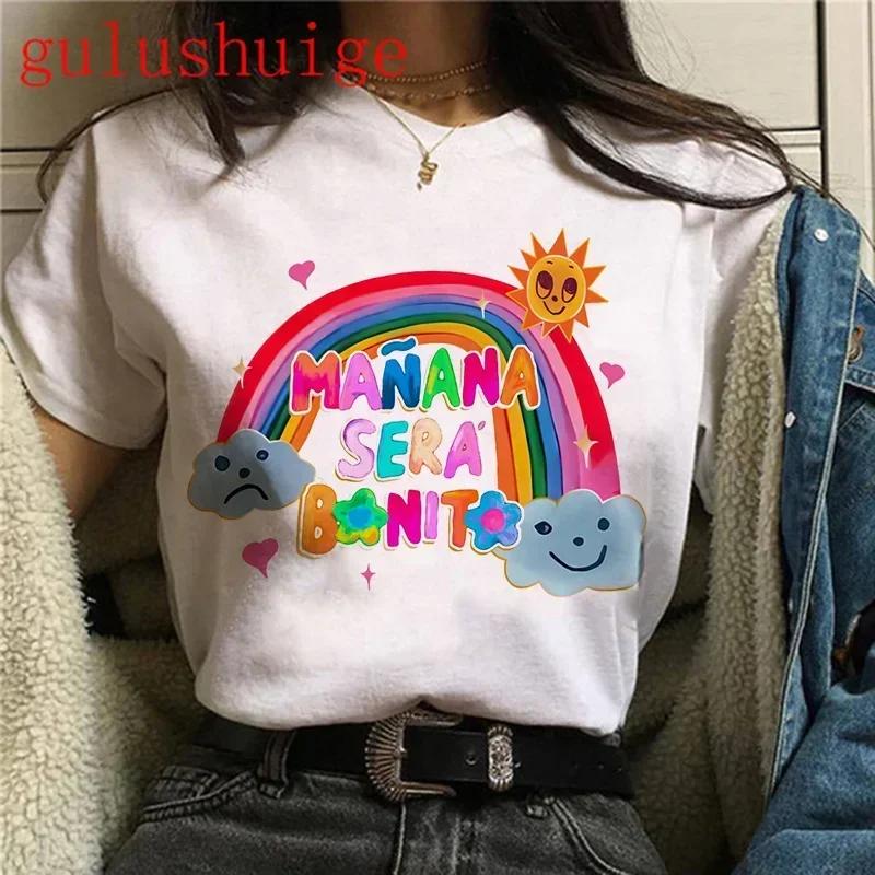 Unisex Y2k 90s Unisexana Sera Bonito Bichota Karol G T Shirt Women Short Sleeve Woman Graphic T Shirts O Neck Tee Trendy Clothing