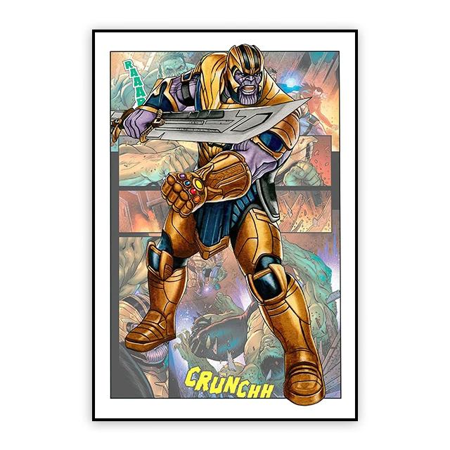 Marvel Movie Poster Spiderman Canvas Painting Iron Man Hulk Wall Art Print Kids Room Decoration Modern Home Decor Gift