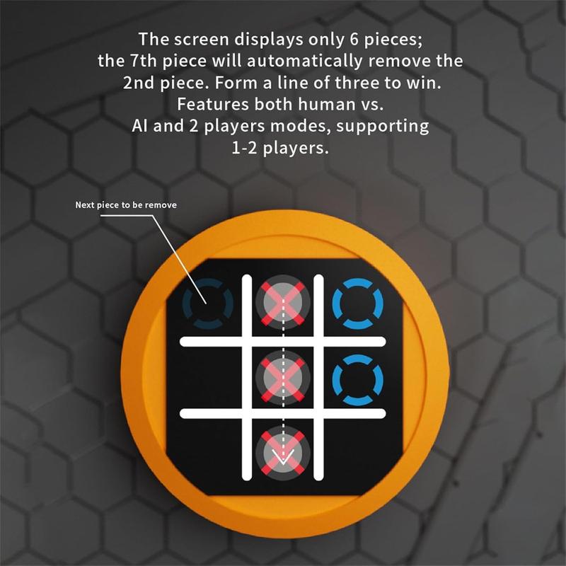 4 in 1 Electronic Tic Tac Toe Game, Portable Handheld Puzzle Game Console, Travel Games for Kids & Adults, Educational and Memory Growth Board Games