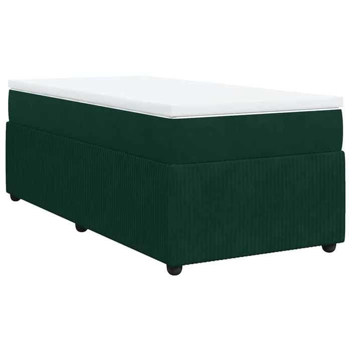Maison Exclusive - Sommier à lattes de lit avec matelas Vert foncé 90x200 cm