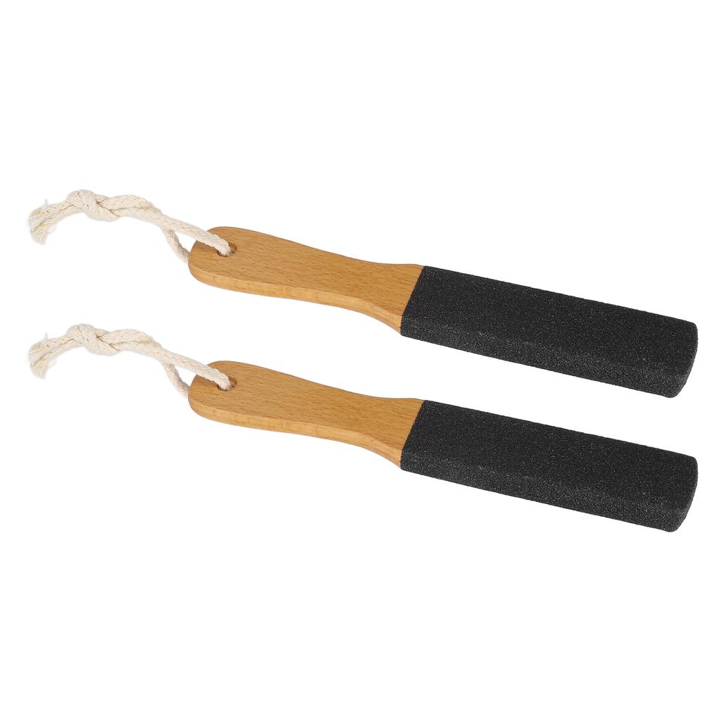 2pcs Feet Grinder Remove Callus Dead Skin Foot File Pedicure Tool with Wooden Handle U Plane