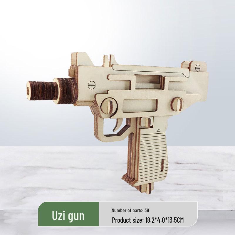 Wooden 3D Military Puzzle Model - Educational DIY Toy for Boys