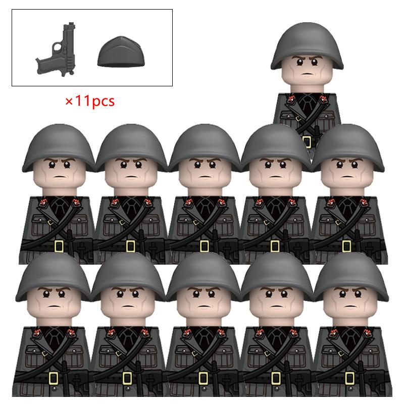 

Військові солдати Другої світової війни Фігурки воїнів Армійські фігурки Будівельні блоки Шолом Зброя Аксесуари Діти для Іграшок Подарунки