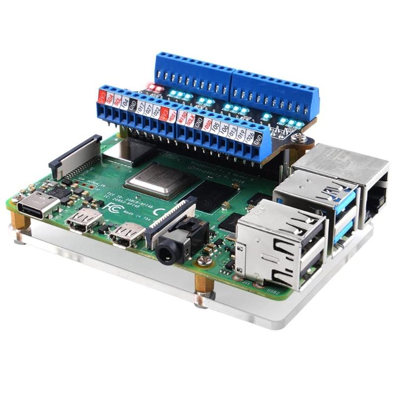 For   Terminal Block  Board with LED - Easy Wiring and GPIO Status Ing