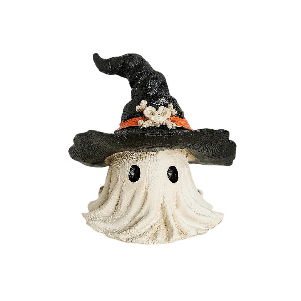 Halloween Figurine With Hat – Resin Craft Decoration For Garden, Tabletop & Gift Use