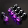 Wireless Remote Control Metal Luminous Anal Plug Prostate Massage Butt Plug with LED Anal Tail Sex Toy Adult Products for Women