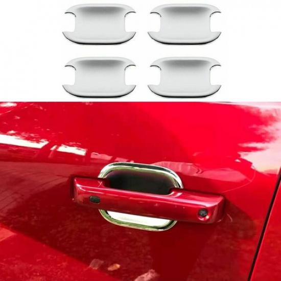 Chrome Exterior 4X Door Handle Bowl Cover Trim For Ford F150 F-150 Accessories