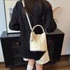 Fashion handbag, foreign style bucket bag, women's spring new textured shoulder bag, foreign style popular messenger bag