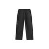 Li Ning CF Casual Solid Color Straight Leg Knit Sports Pants Men Bottoms Black AKXU503-2