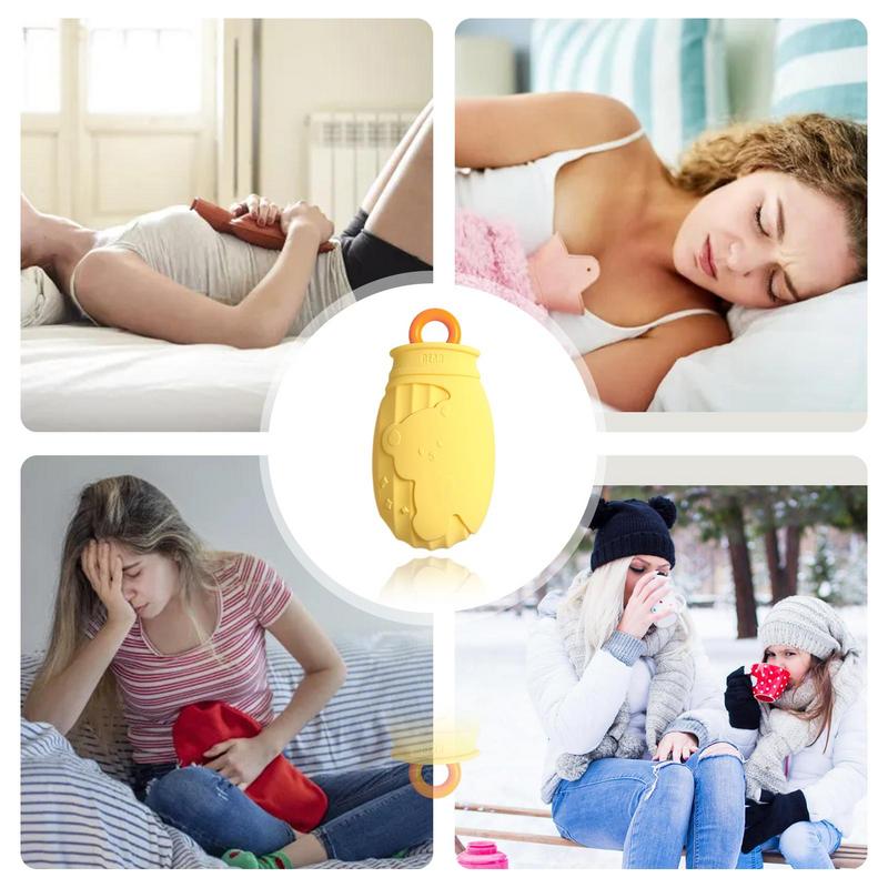 Hot Water Bottle Mini Silicone Water Refillable Compress Bag With Cover For Girls Portable Cold/Hot Compress To Cool/Warm Hands