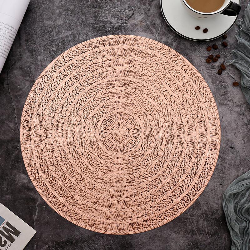1 Peça Grande 38x38cm Jogo Americano Redondo Ins Nórdico Oco Almofada de Isolamento Térmico Jogo Americano para Mesa de Casa Decoração de Festa de Casamento