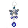 Turquoise Evil Eye Butterfly Keychain Pendant – Unique European & American-Inspired Design