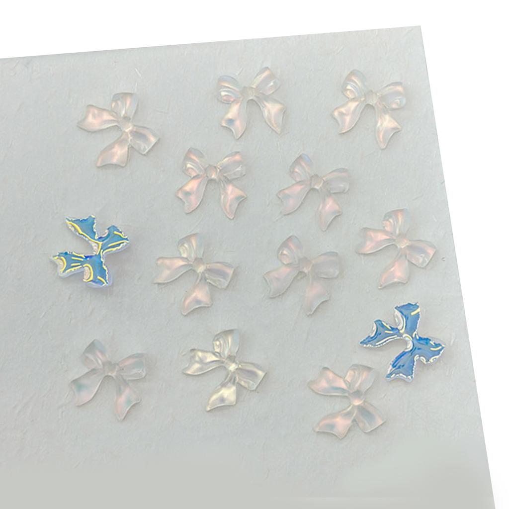 Simple Bowknot Nail Charms 3D Resin Ribbon Bows Manicure Accessories DIY Crafts Supplies Resin Bows Nail Decorations