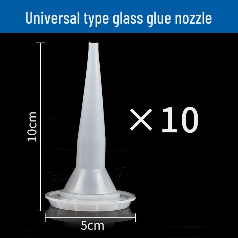 Glass & Structure Sealant Gun, Household Caulking, Dual-Use, Automatic Cut-Off, Labor-Saving, Lightweight, Manual Pressing. Structural adhesive nozzles (10 pcs)