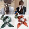 Elegant Plaid Headbands Silk Scarf Hair Rope With Beautiful Houndstooth Design For Women