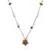 Women's Ethnic Five-Pointed Star Necklace with Tiger Eye Beads On Adjustable Cord